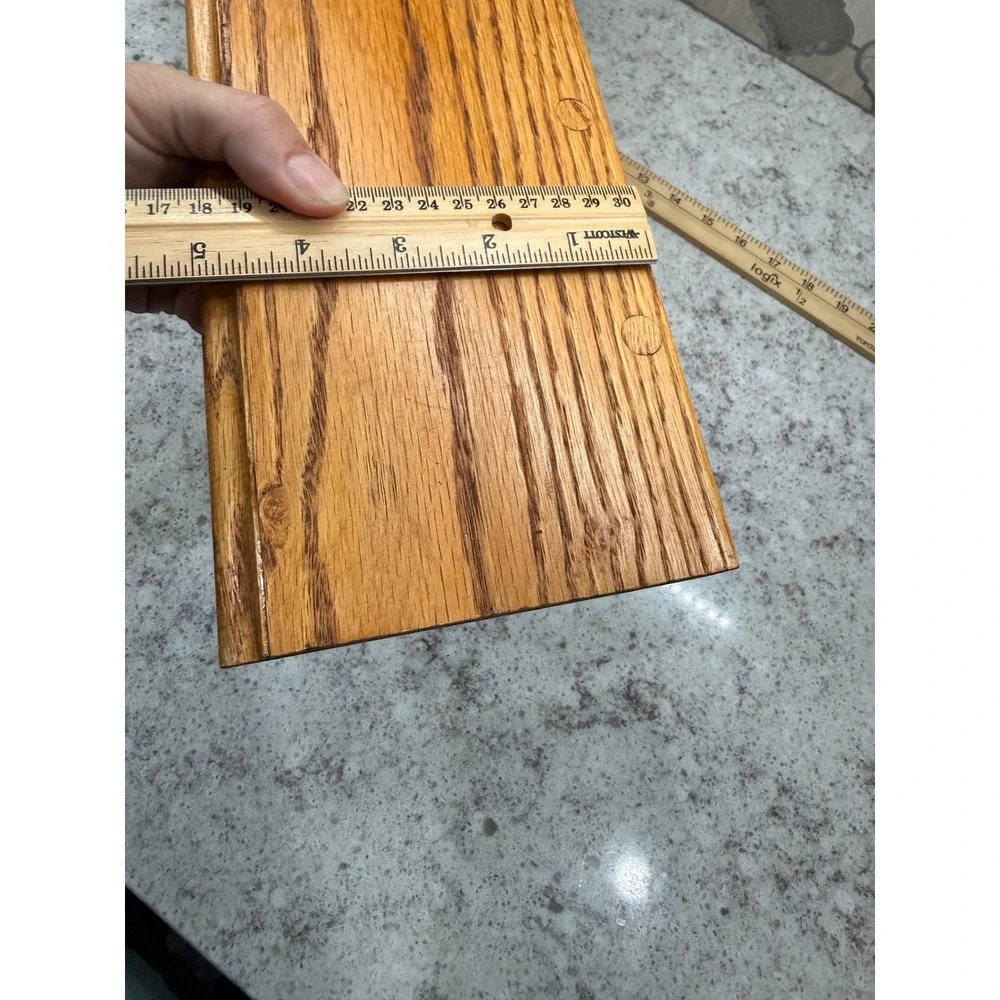 Vintage Oak Wood Wall Shelf Heart Cutout Farmhouse Floating Plate Display Rack